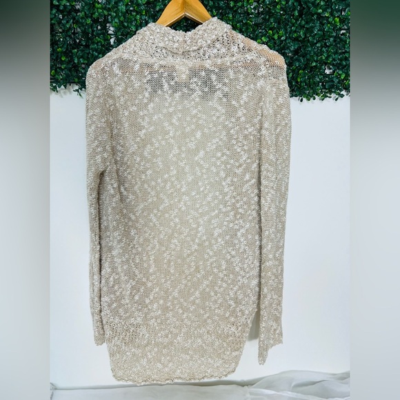 Roxy knitted bohemian beach long popcorn style cardigan sweater size XL - Picture 3 of 10